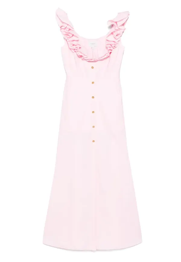 Giambattista Valli klänning med volang - Rosa