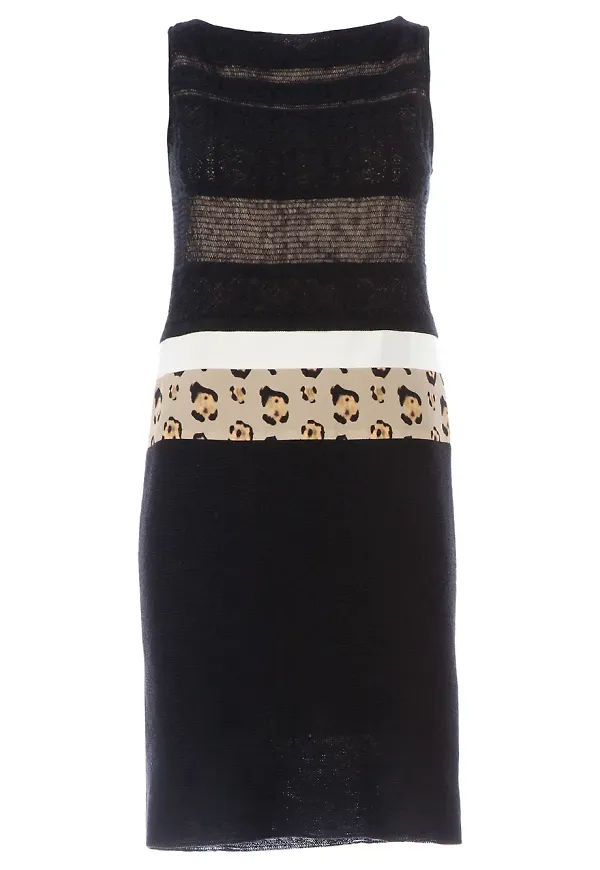 Giambattista Valli paneled dress - Svart