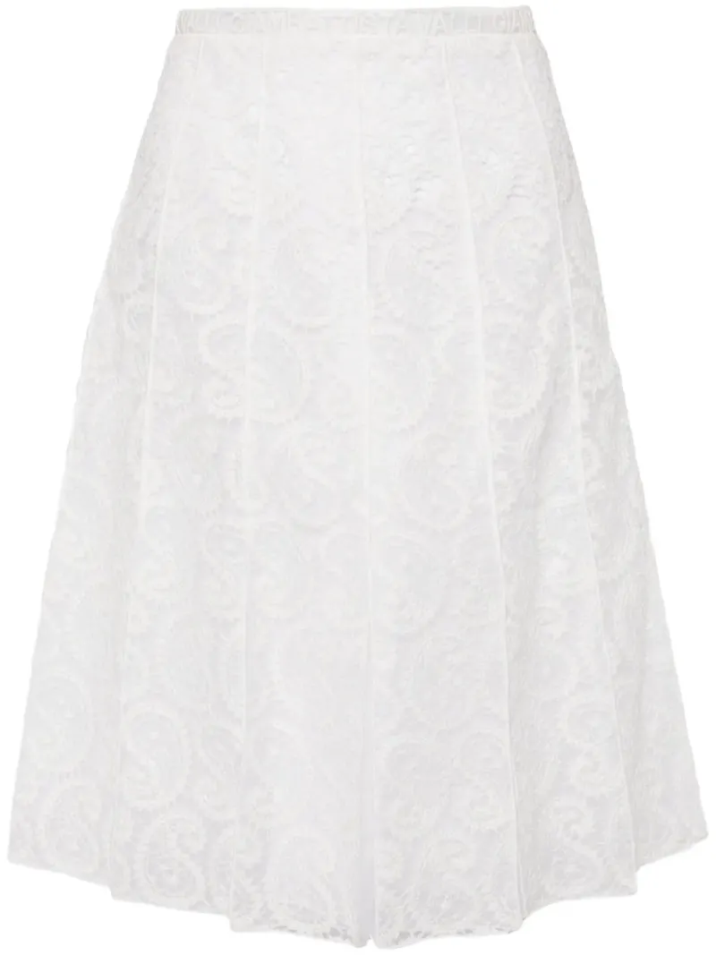 Giambattista Valli plisserad spetskjol - Vit