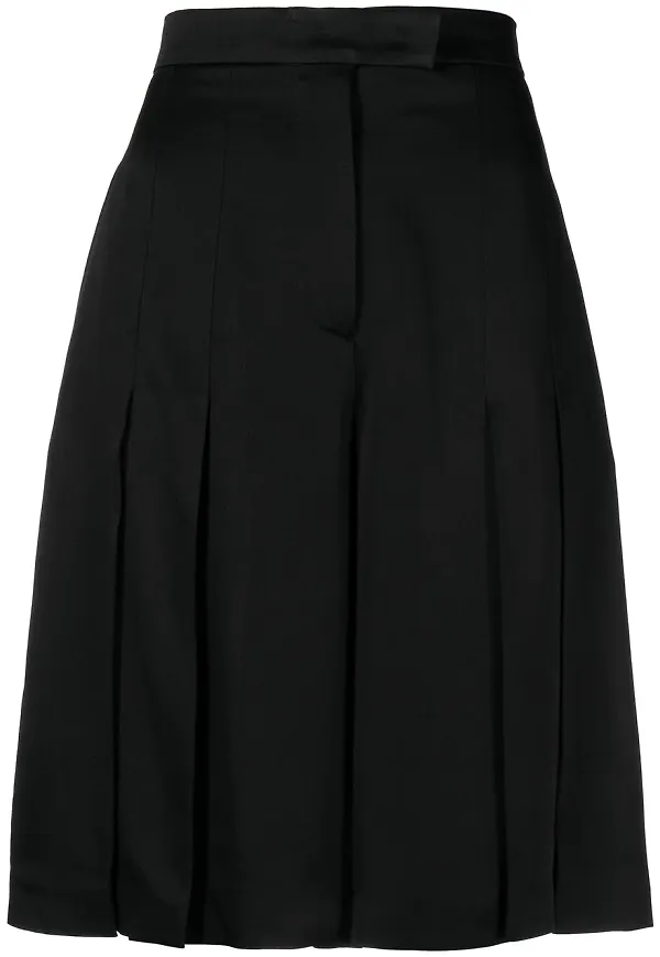 Giambattista Valli plisserade knälånga culottes - Svart