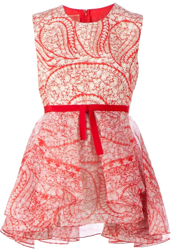 Giambattista Valli printed top - Röd