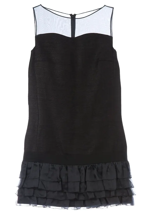 Giambattista Valli ruffle hem dress - Svart