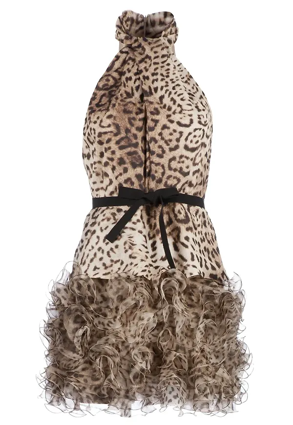Giambattista Valli ruffled leopard print dress - LEOPARD