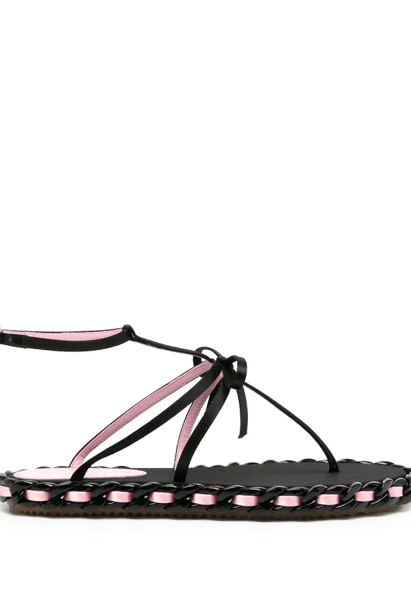 Giambattista Valli sandaler med kedja - Svart