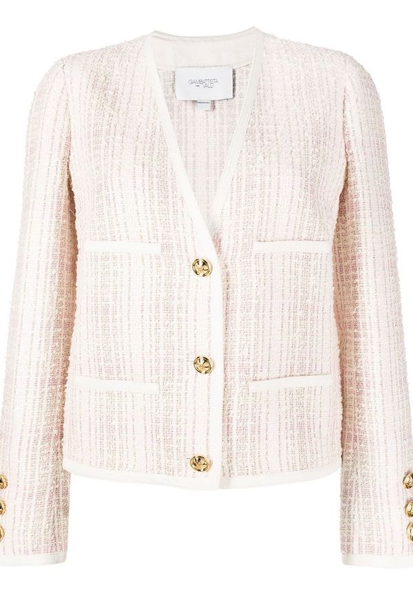 Giambattista Valli tweedkofta med knäppning - Rosa