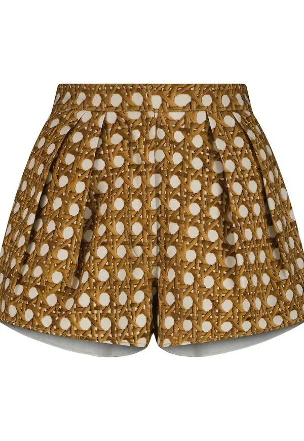 Giambattista Valli Vienna plisserade stråshorts - Brun