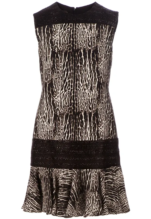 Giambattista Valli zebra print dress - Svart