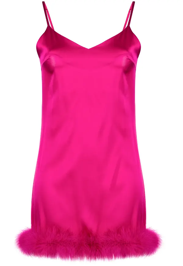 Gilda & Pearl Kitty slipklänning i siden - Rosa – Farfetch