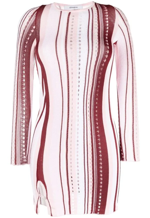 Gimaguas randig bodycon-klänning - Rosa