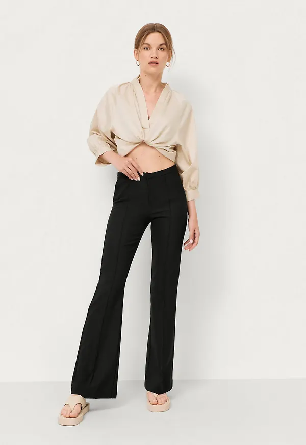 Gina Tricot - Byxor Karin Bootcut Trousers - Svart