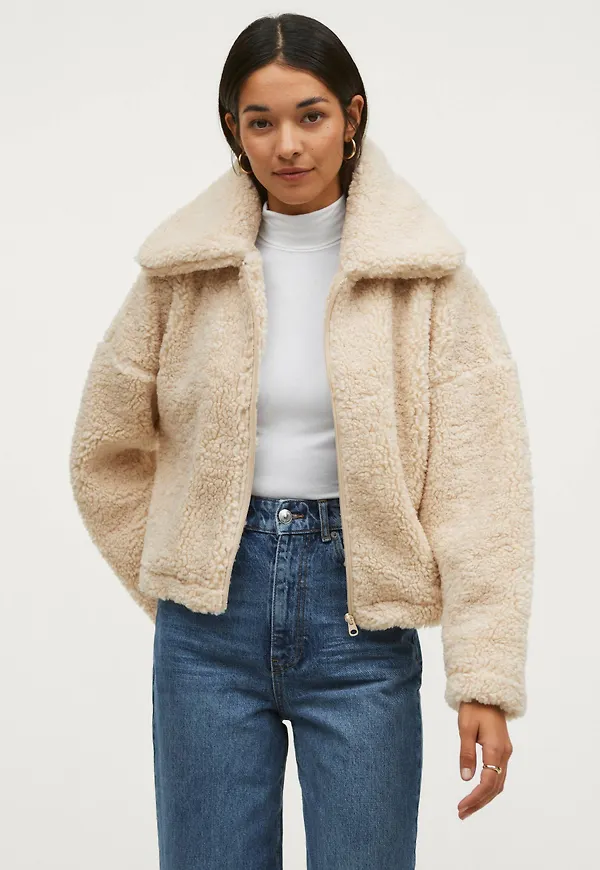 Gina Tricot - Jacka Darla Teddy Jacket - Beige