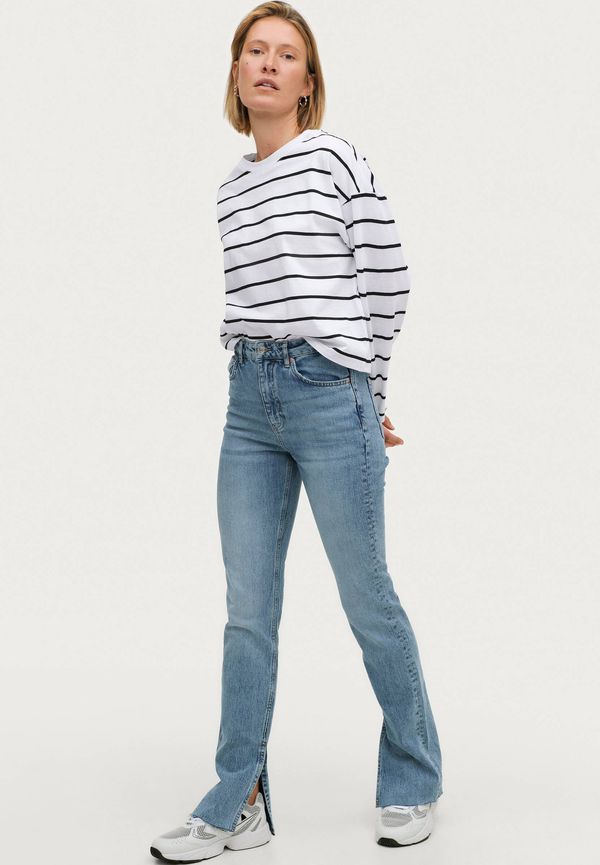 Gina Tricot - Jeans High Waist Slit Jeans - Blå