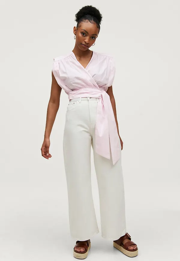 Gina Tricot - Jeans Idun Crop Wide Jeans - Natur