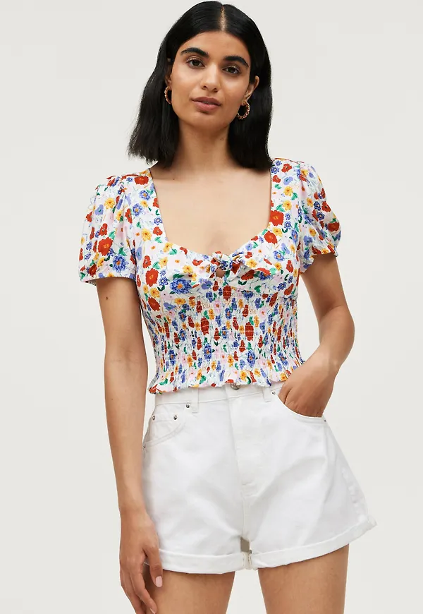 Gina Tricot - Jeansshorts Dagny Mom Shorts - Vit