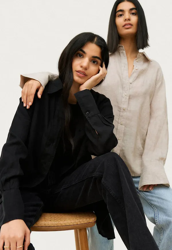 Gina Tricot - Linneskjorta Aliette Linen Shirt - Svart