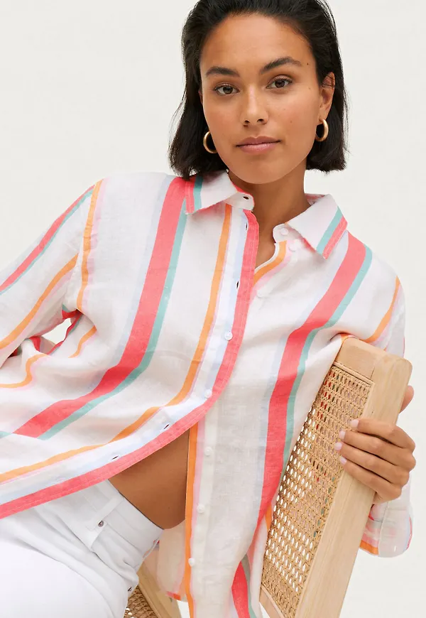Gina Tricot - Linneskjorta Lovisa Linen Shirt - Multi