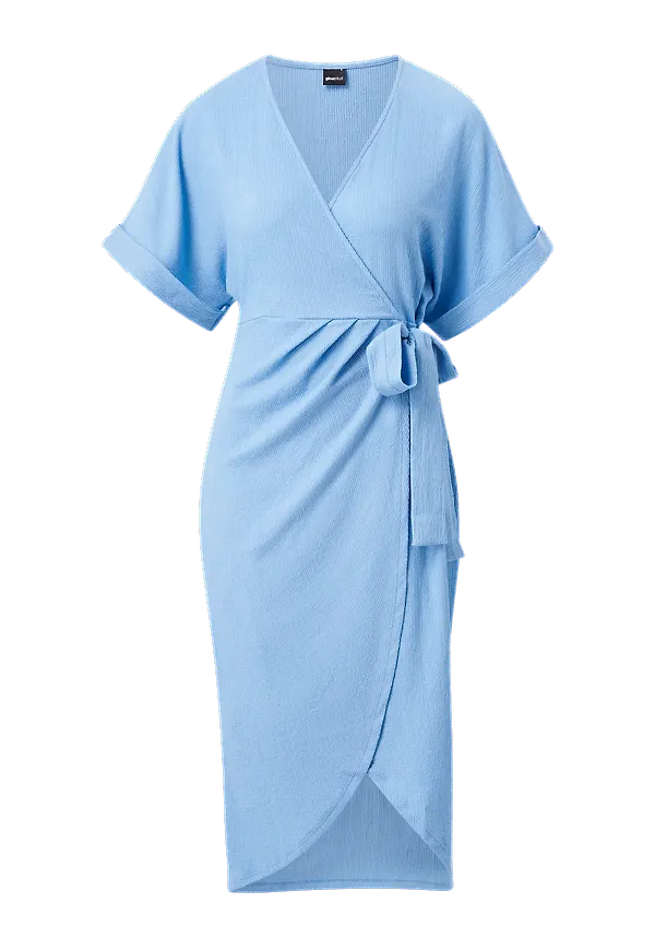 Gina Tricot - Omlottklänning Jesse Wrap Dress - Blå