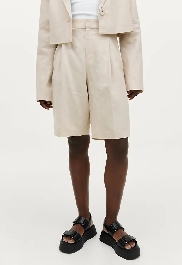 Gina Tricot - Shorts Caroline Linen Shorts - Beige