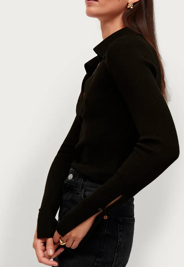Gina Tricot - Topp Maddie Knitted Top - Svart