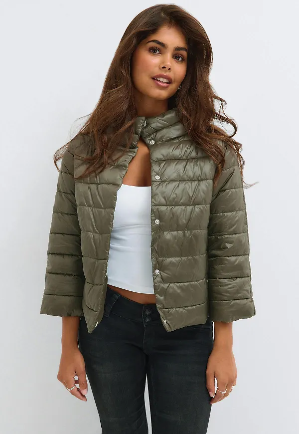 Gina Tricot - 14+ padded jacket - jackor - Grön - XXS - Dam