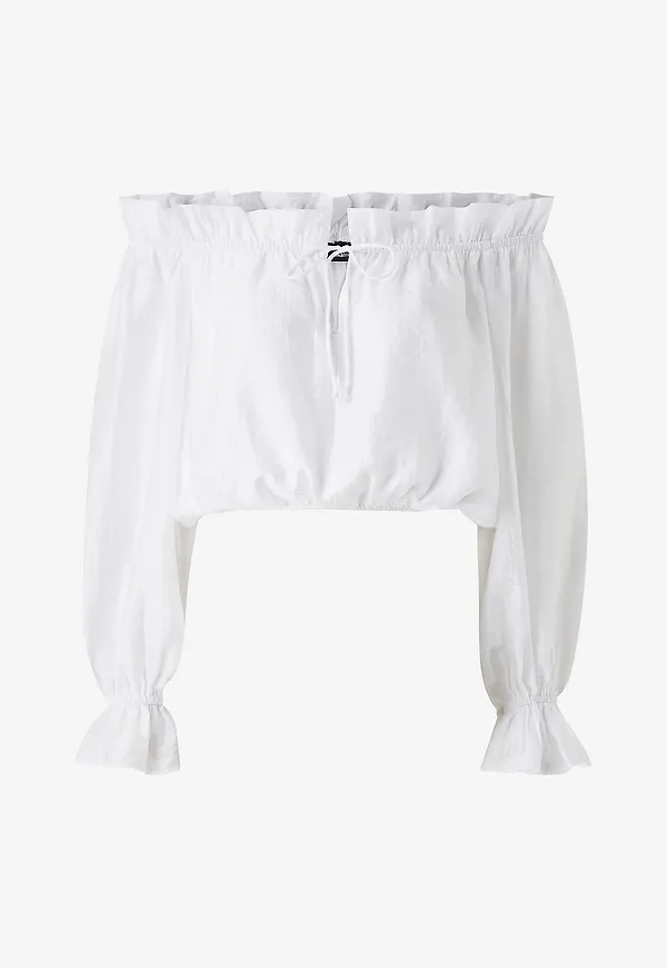 Gina Tricot - Blus Off Shoulder Blouse - Vit