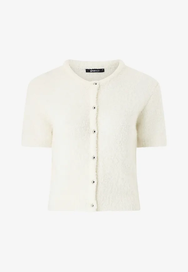 Gina Tricot - Cardigan Knitted Boucle - Vit