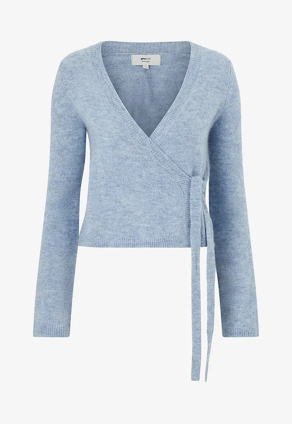 Gina Tricot - Cardigan Knitted Wrap - Blå