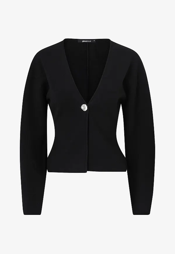 Gina Tricot - Cardigan Shaped Knitted - Svart