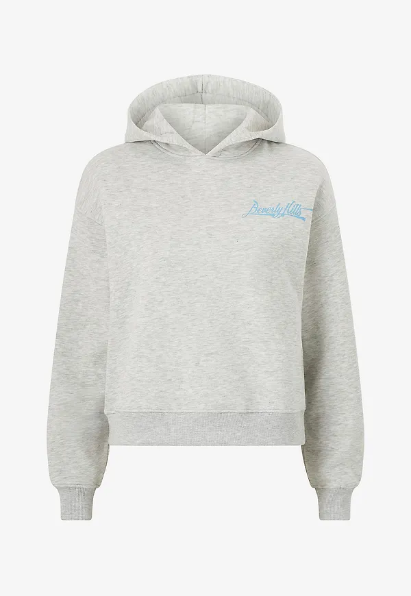Gina Tricot - Huvtröja Printed Hoodie - Grå