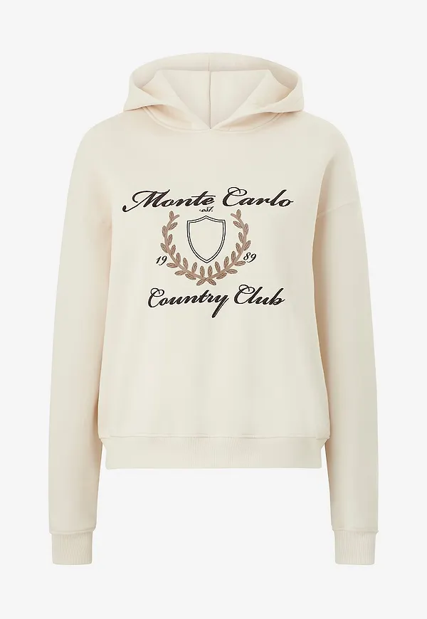 Gina Tricot - Huvtröja Printed Hoodie - Natur