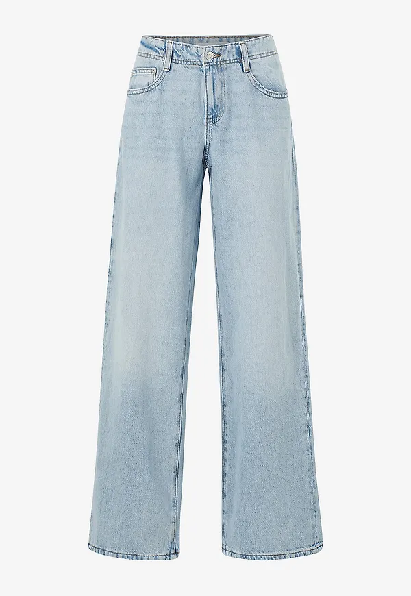 Gina Tricot - Jeans Low Wide Jeans - Blå