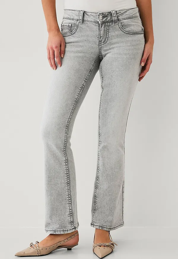 Gina Tricot - Jeans Y2k Low Bootcut - Grå
