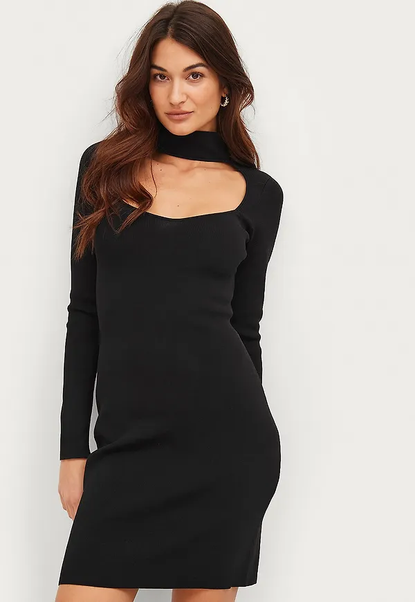 Gina Tricot - Klänning Freya Knitted Dress - Svart