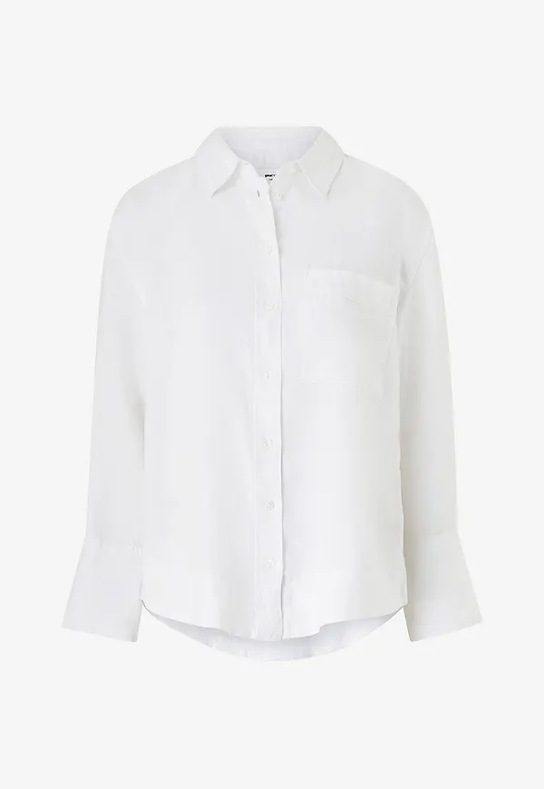 Gina Tricot - Linneskjorta Linen Shirt - Vit