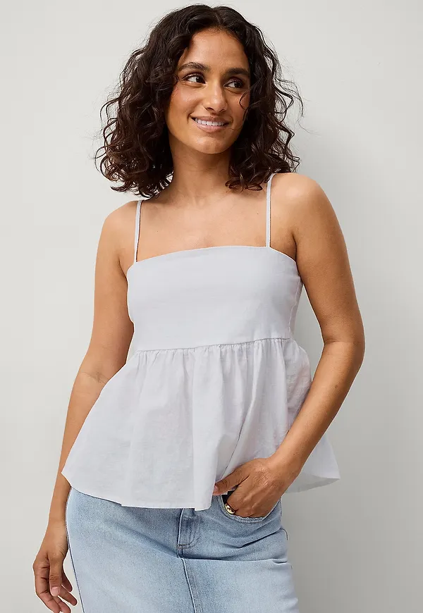 Gina Tricot - Linnetopp Singlets - Vit