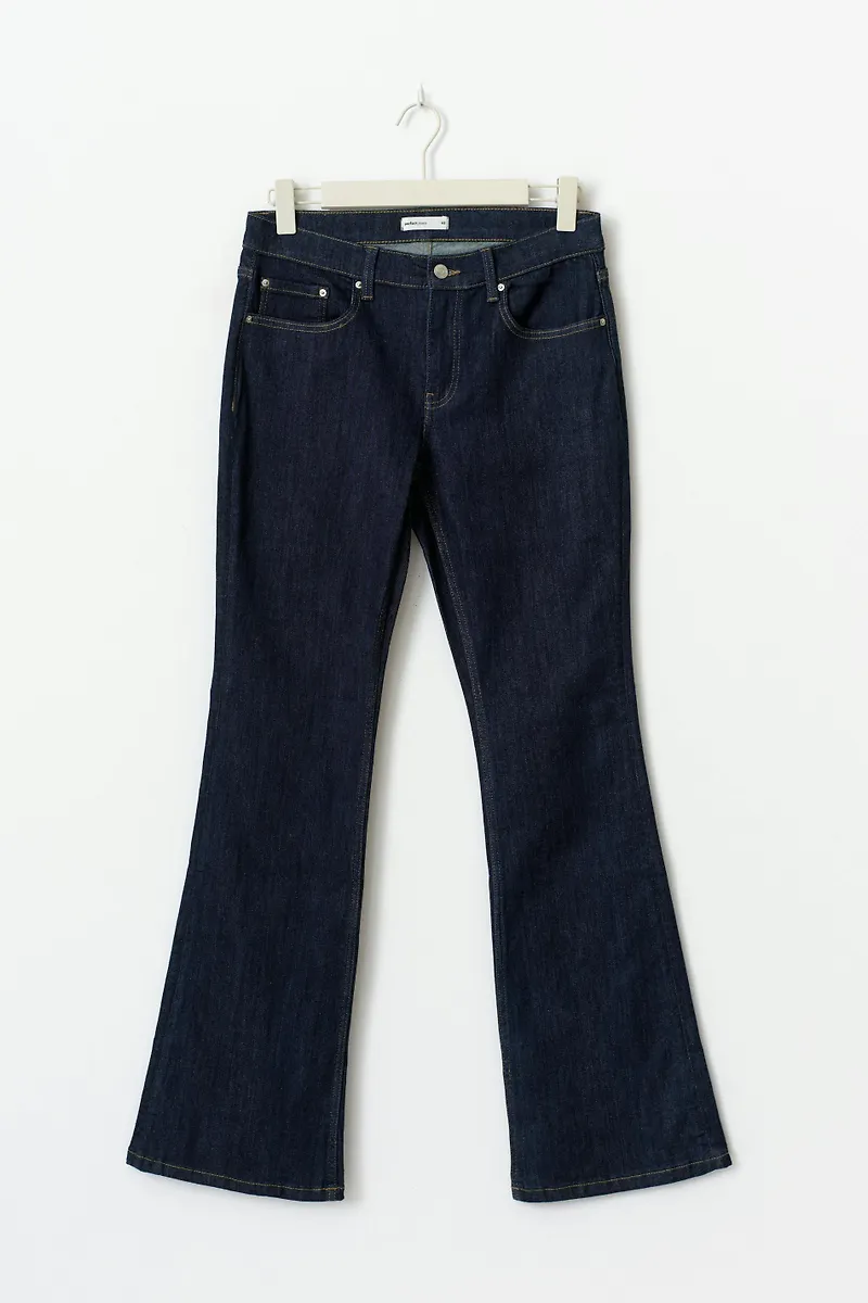 Gina Tricot - Low petite bootcut jeans - Low waist jeans - Blå - 44 - Dam
