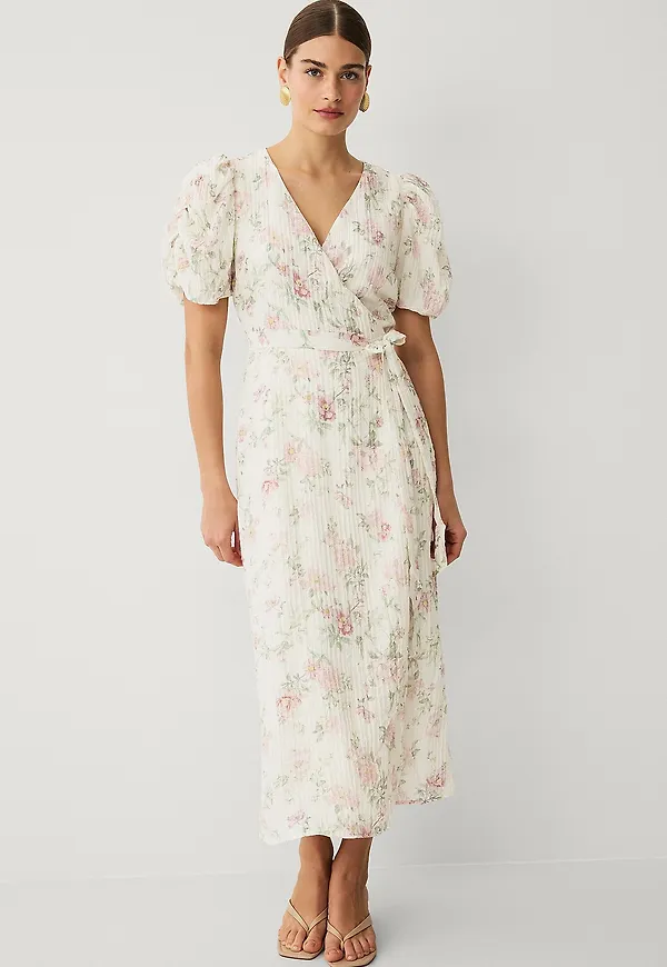 Gina Tricot - Omlottklänning Wrap Dress - Flerfärgad