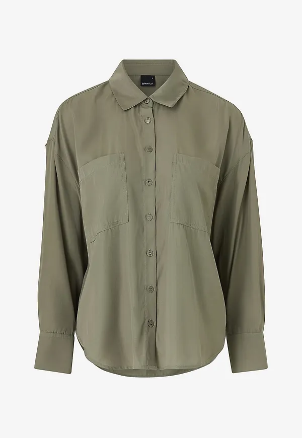 Gina Tricot - Skjorta Chunky Shirt - Grön