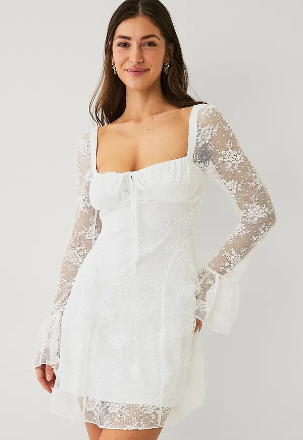 Gina Tricot - Spetsklänning Lace Dress - Vit