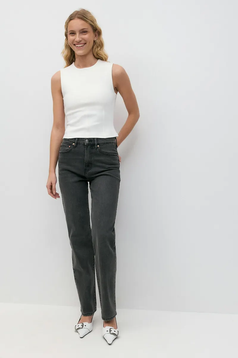 Gina Tricot - Tight top - linnen - Vit - XS - Dam