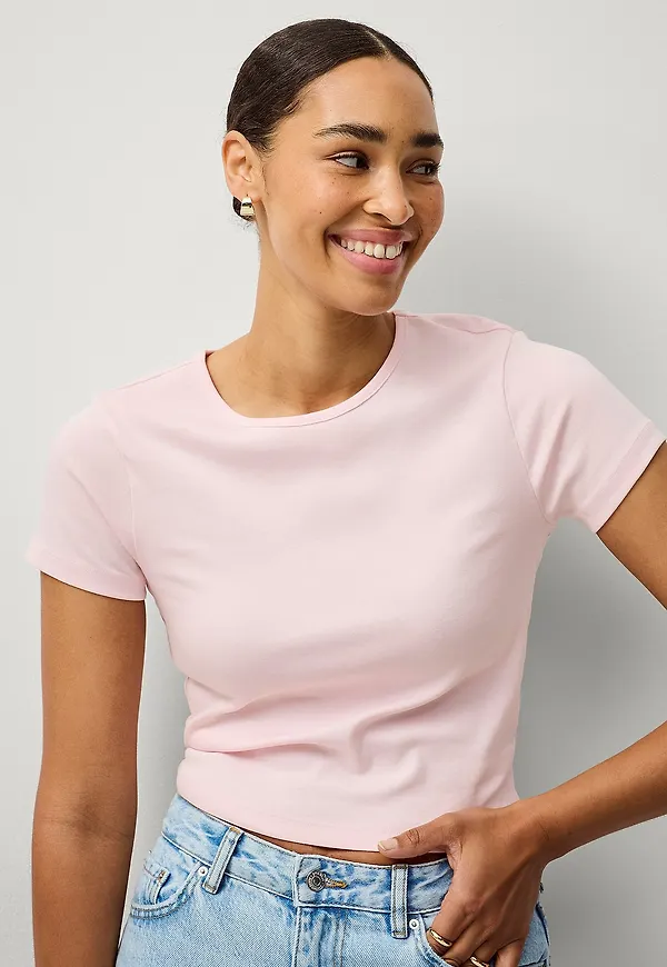 Gina Tricot - Topp Basic Tight Top - Rosa
