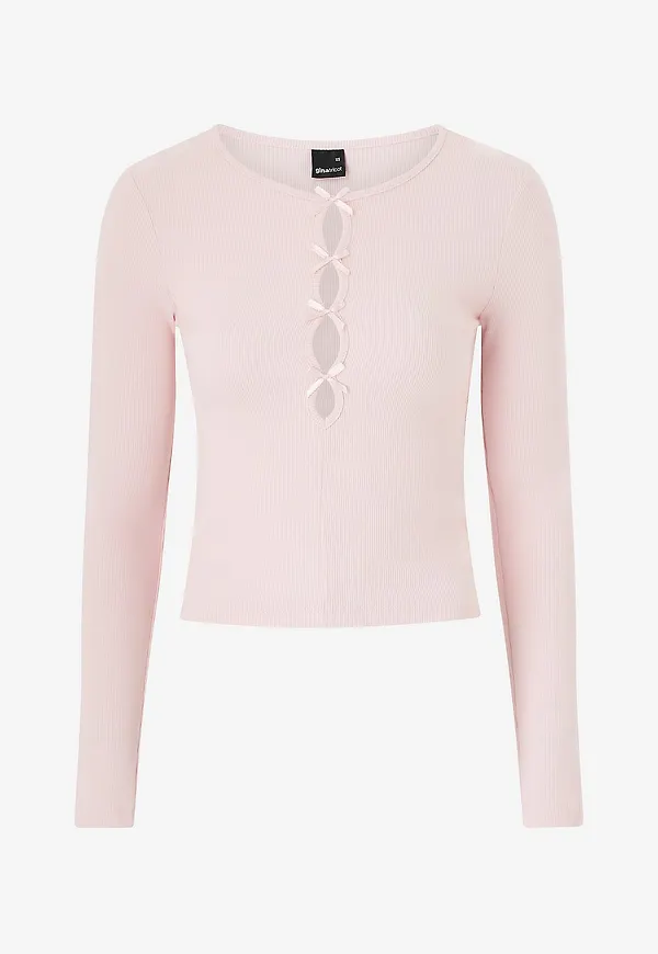 Gina Tricot - Topp Bow Detail Top - Rosa