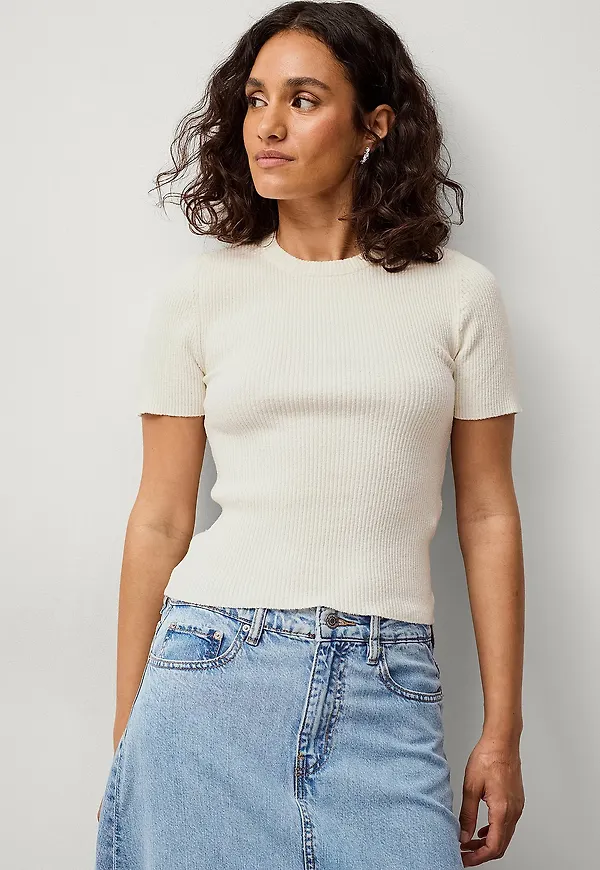 Gina Tricot - Topp Knitted Top - Beige