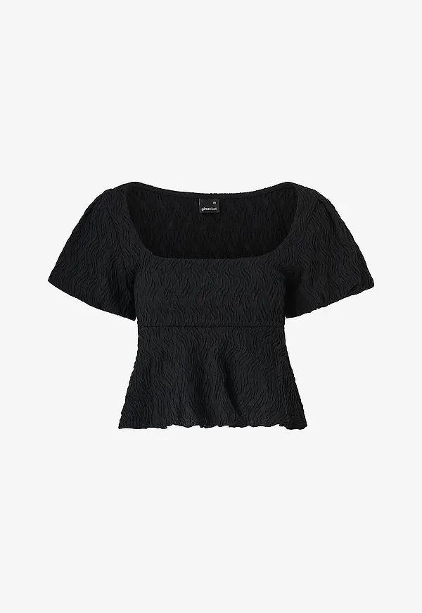 Gina Tricot - Topp Peplum Top - Svart