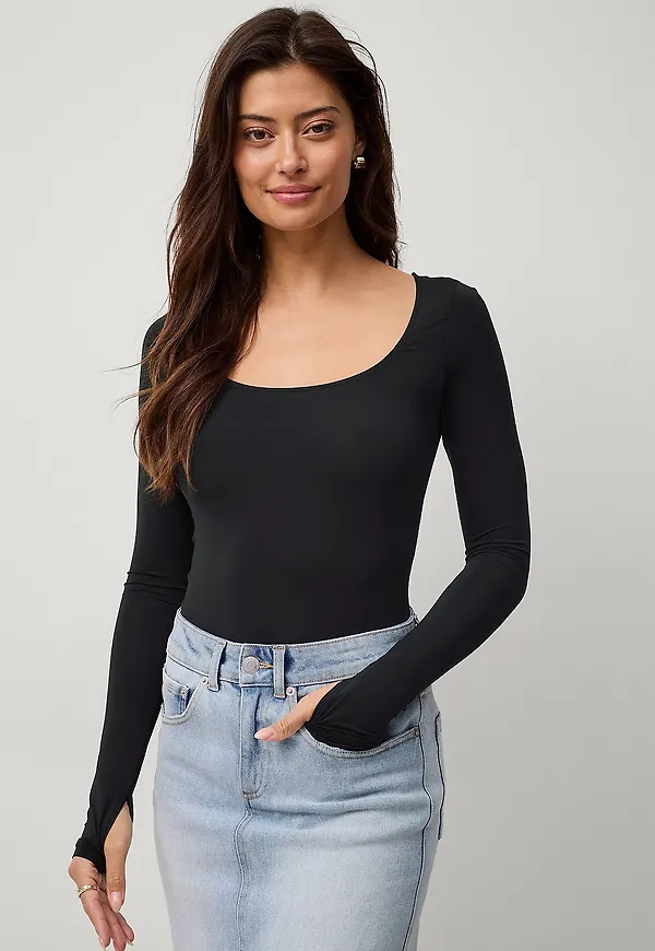 Gina Tricot - Topp Scooped Neck Top - Svart