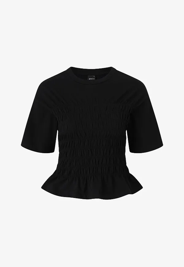 Gina Tricot - Topp Smock Tee - Svart