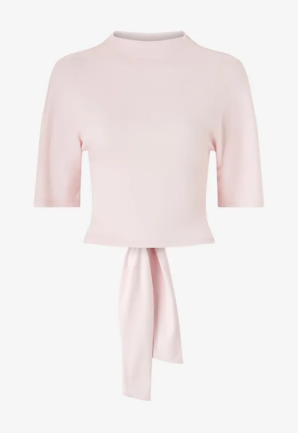 Gina Tricot - Topp Tie Back Tee - Rosa