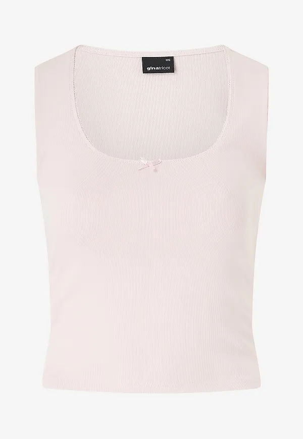 Gina Tricot - Topp Tight Rib Top - Rosa