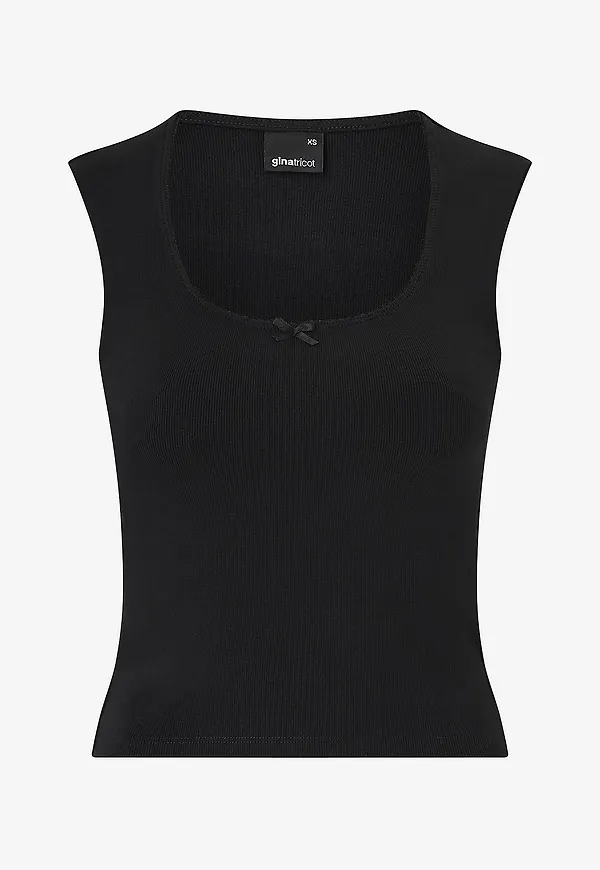Gina Tricot - Topp Tight Rib Top - Svart