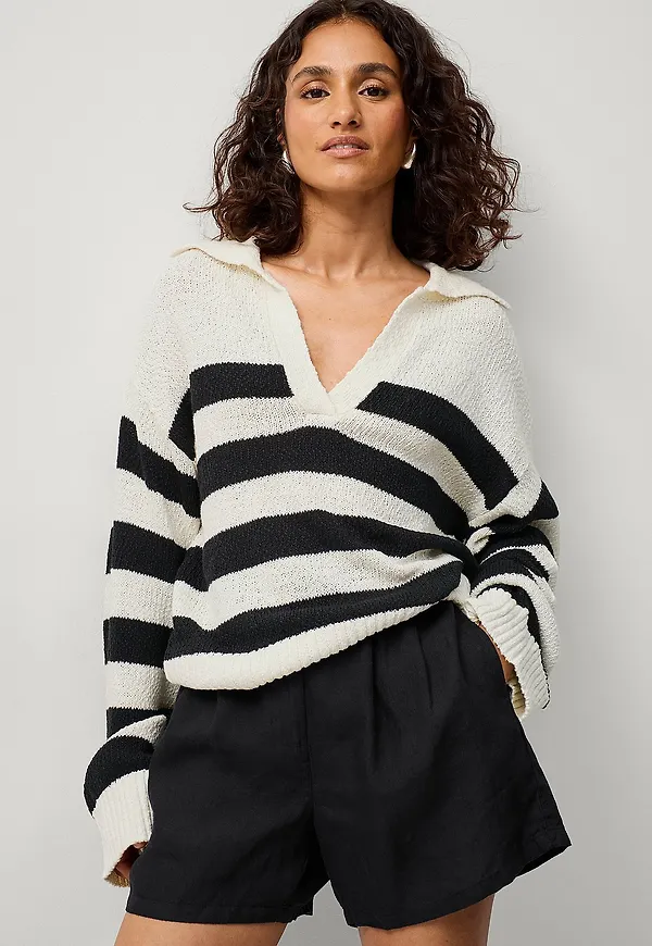 Gina Tricot - Tröja Knitted Sweater - Blå